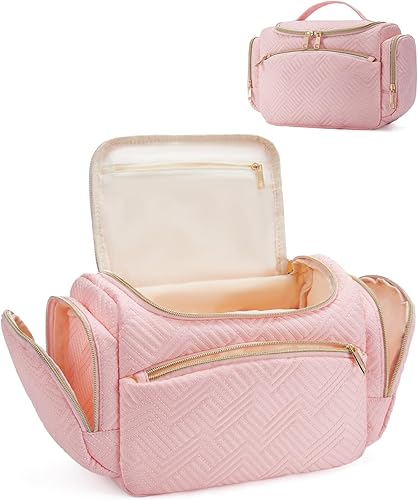 Telena Neceser de viaje para maquillaje  Paquete organizador de cosméticos multifuncional, artículos esenciales resistentes al agua para mujeres y