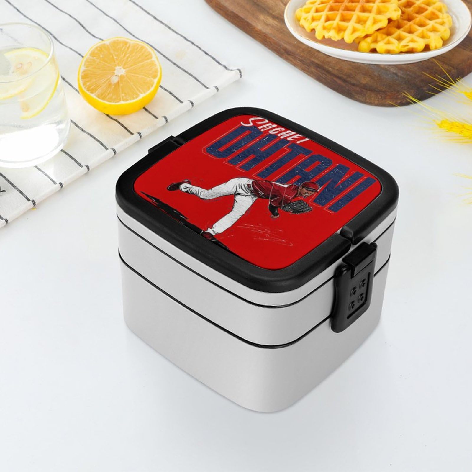 Amazon | 大谷翔平 (123) ランチボックス 二層 食器付き アニメグッズ