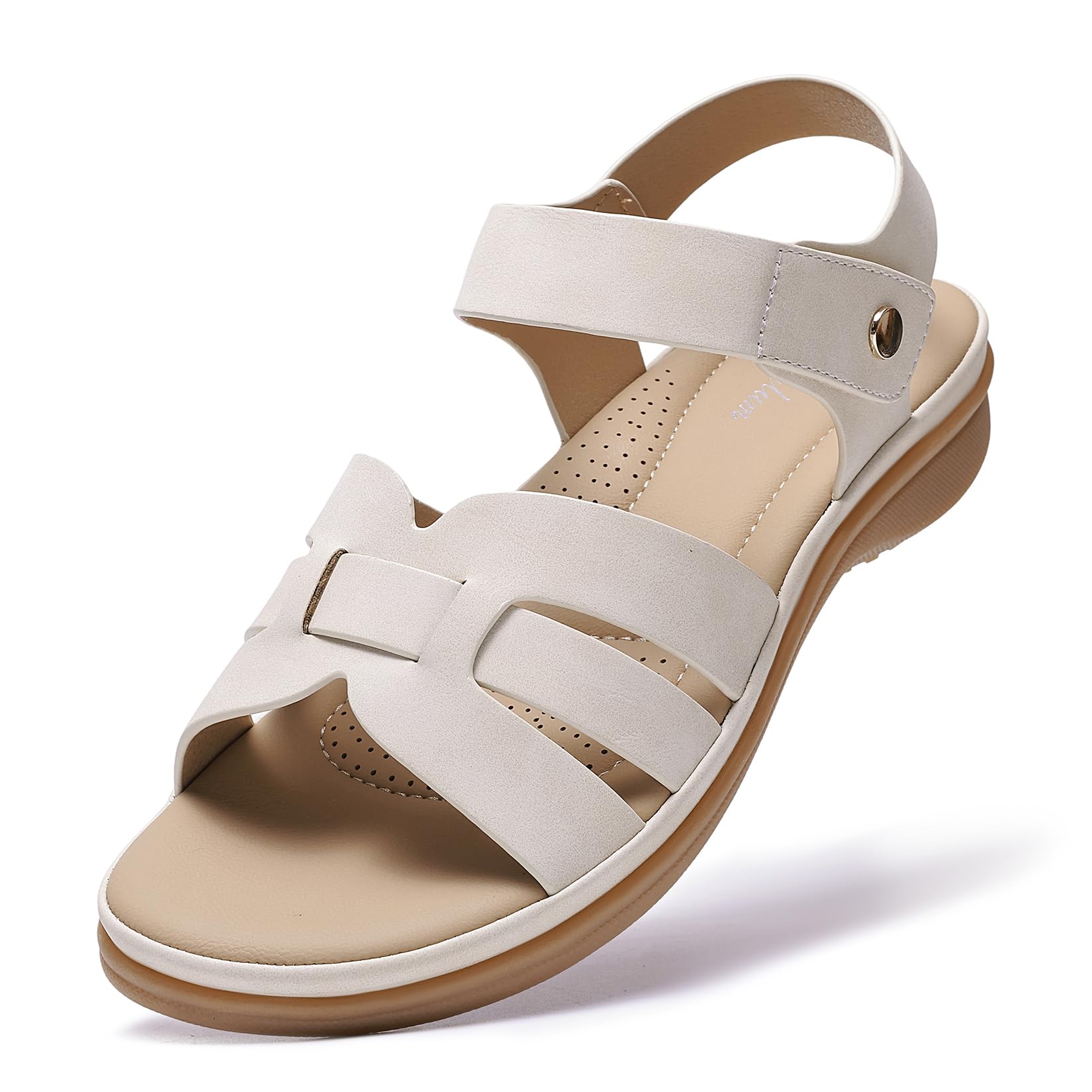 Littleplum Sandalen Damen Sommer Freizeit Flach Sandaletten Bequem Sommerschuhe
