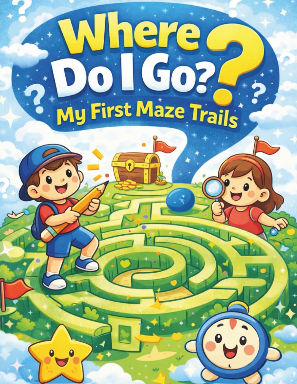 Where Do I Go? My First Maze Trails: 100 Challenging Mazes for Kids Ages 8-12, Advanced Logic Puzzles with Solutions to Boost Concentration and Critical Thinking.