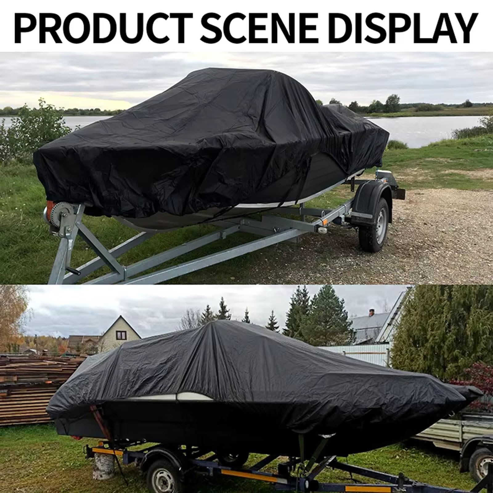 Telo Copri Barca per Lund Tyee 189 GL (2015-2026) | Tessuto Oxford Antivento e Resistente ai Raggi UV Outdoor Storage Cover