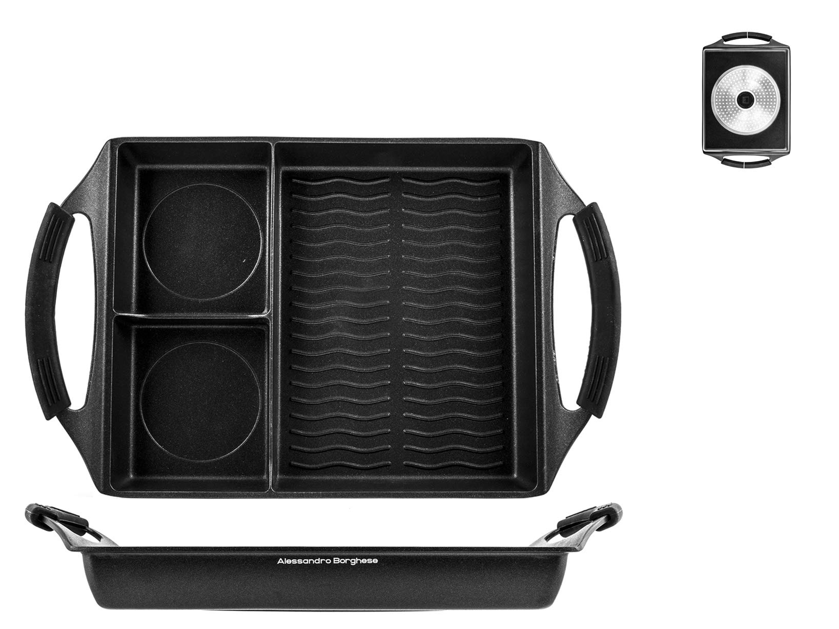 Poêle grill anti-adhésive H & H 738753 pour réussir vos cuissons saines sans attacher au fond