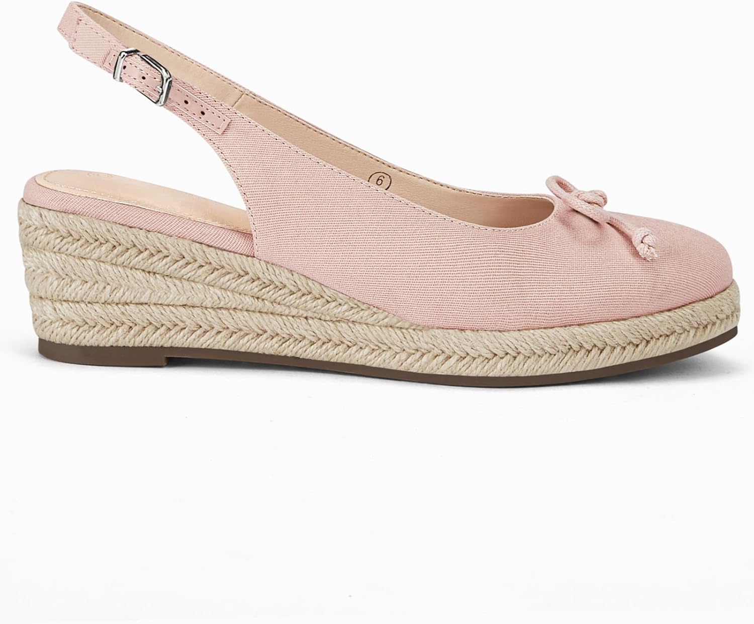 Womens Closed Toe Espadrilles Wedges Shoes Platform Slingback Mid Low Heel Canvas Bow Dress Sandals - Image 4
