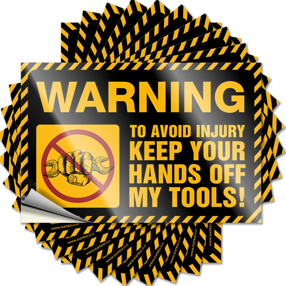 Love, Bumper Funny Hat Quote Stickers, Great No Residue Decals for Luggage | Billiard Party Favor Custom Warning to Avoid Injury Keep Your Hands Off My Tools !(12X18CM)