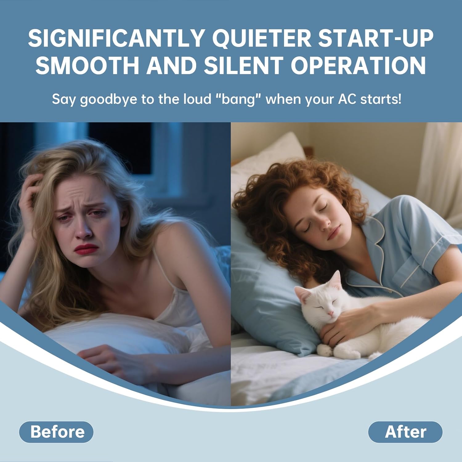 briidea 8–16A AC Soft Start Kit for Home Air Conditioner (1.75–3.5 Ton), Reverse Motor Protection, 70% Start-Up Current Reduction, Quiet Operation, Works with Utility & Generator Power