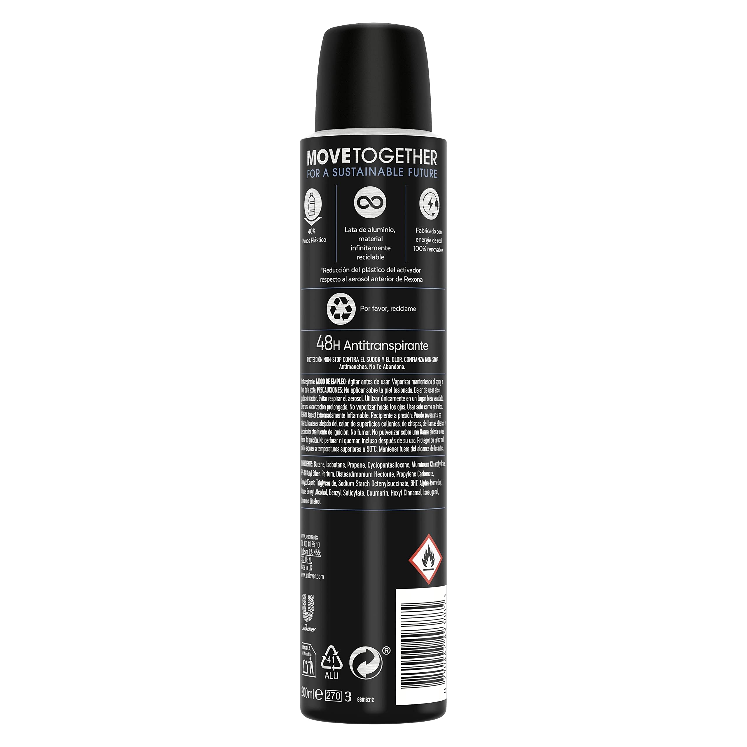 Rexona Ice Deodorante 200ml, Pack de 6