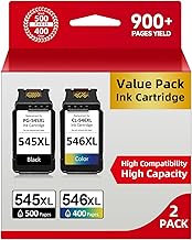 ECOINKO PG-545 CL-546 XL Replacement for Canon 545-546 XL Multipack, Ink for Canon Pixma TS3150 TS3450 TS3351 TS3451 TS3350 TR4450 MX495 MG2550s MG3050 MG2950 MG250 0 (1) Black 1 Color)