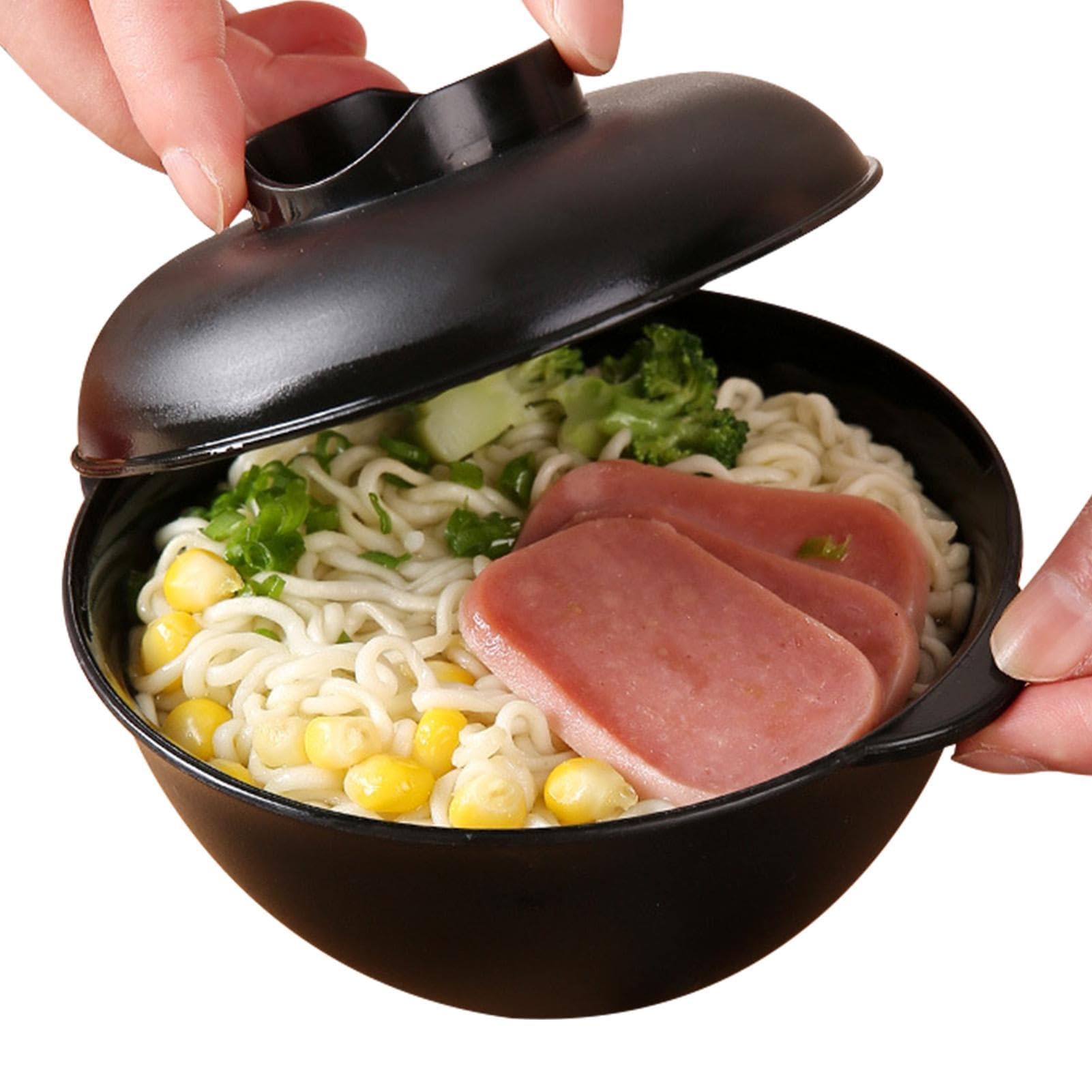 RXIRUCGD Bol à Ramen Micro-Ondes Avec Passoire Ensemble De 6 Pcs Bol à Ramen Micro-Ondes Avec Couvercle Et Poignée Lavable Au Lave-Vaisselle Cuiseur Portable