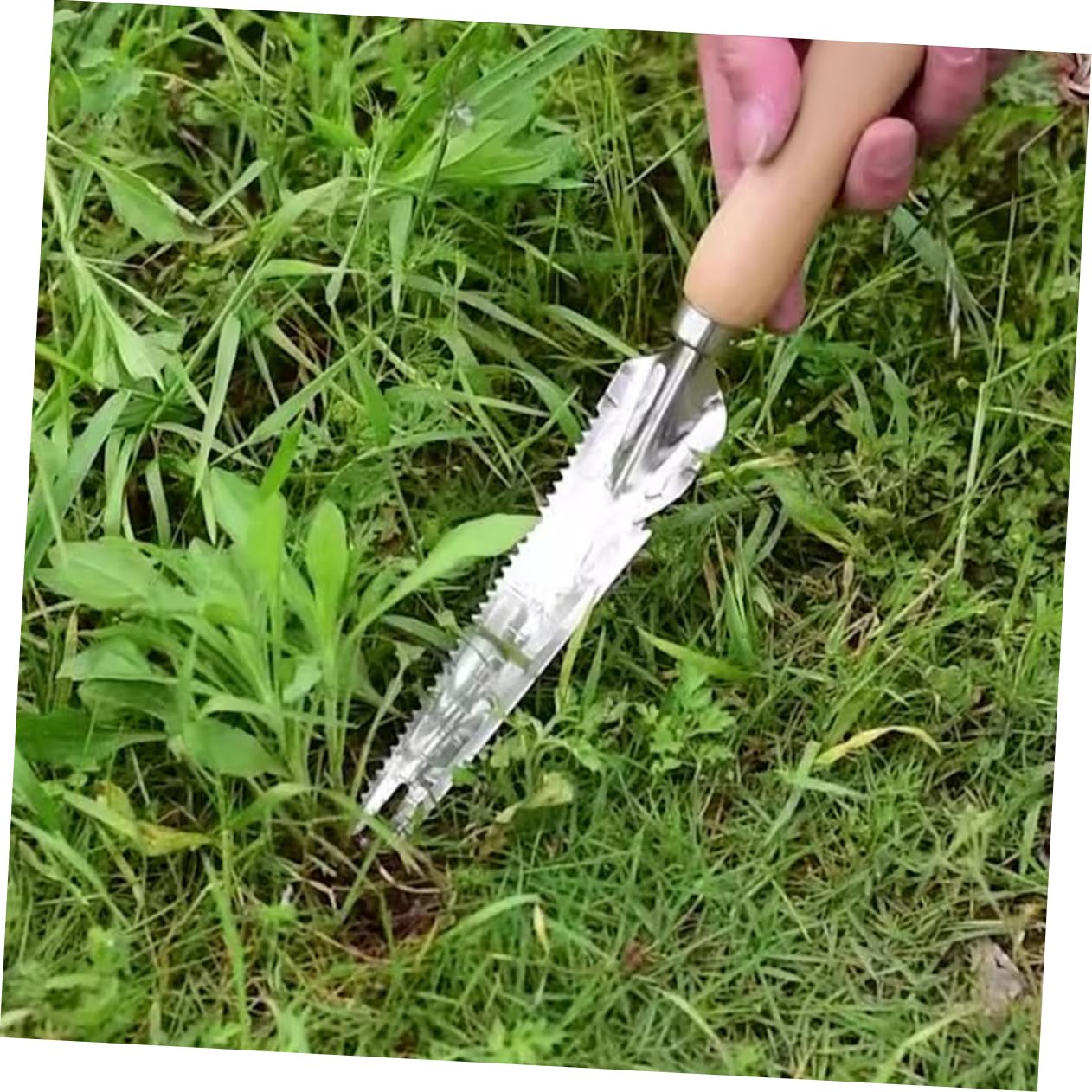 BESTonZON Stainless Weeder Tool for Gardening Ergonomic Design Durable Lightweight Deep Digging Weeder for Effortless Removal Your Garden