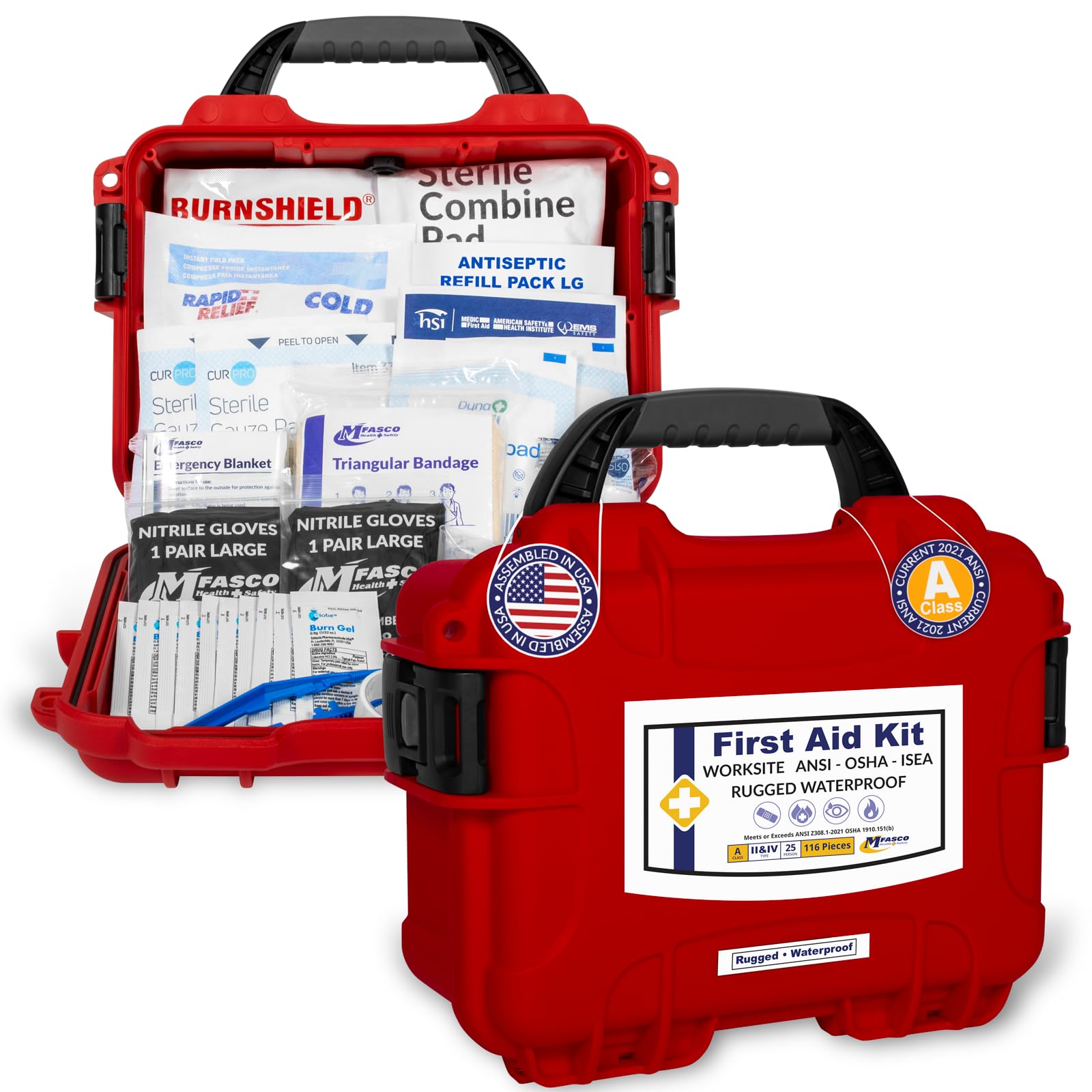 Amazon.com: Worksite OSHA 2021Class A First Aid Kit - Rugged