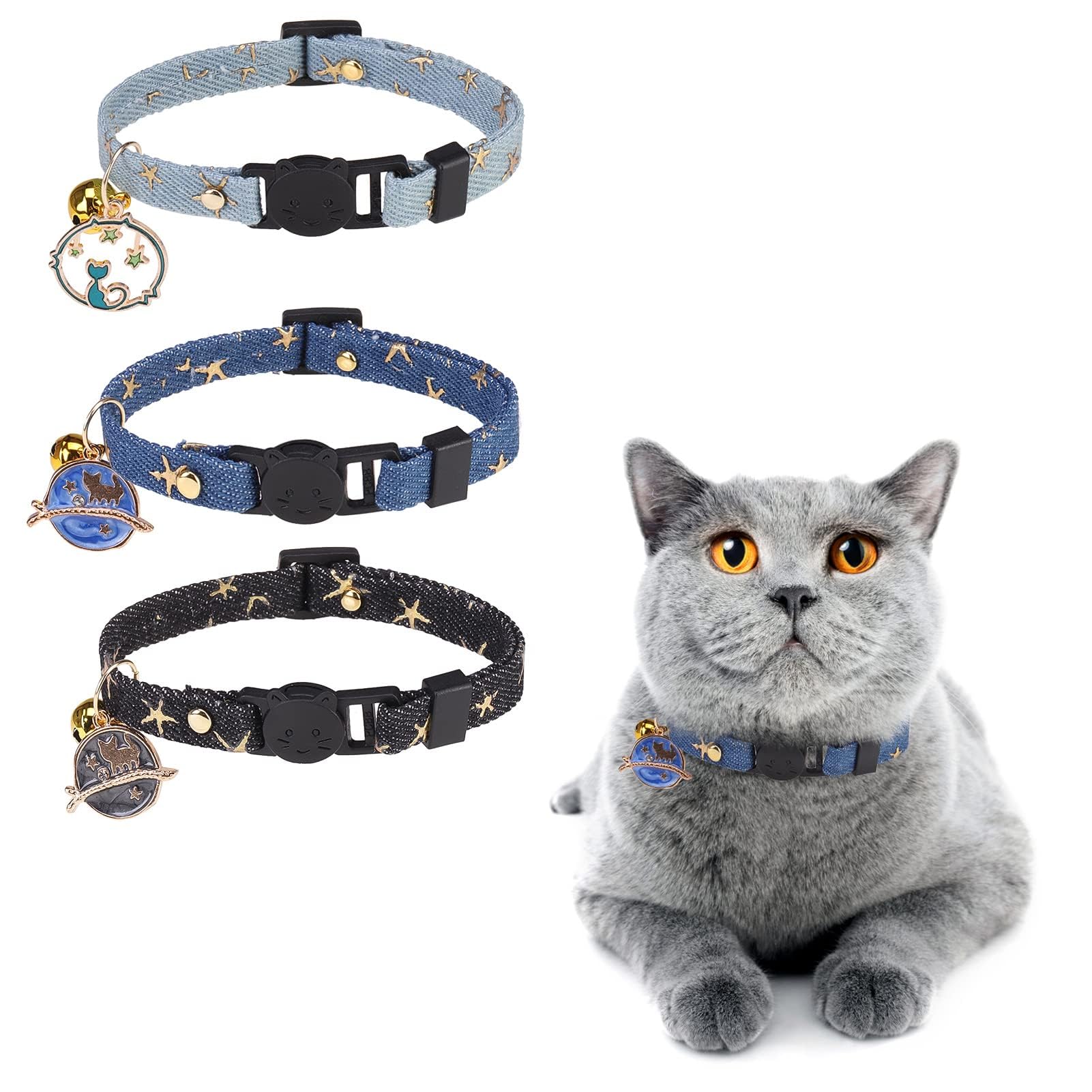 はる、ジューンブライド(ホワイト①)わんちゃん猫ちゃん用首輪 Amazon | DILLYBUD 猫 首輪 3本セット セーフティバックル付 鈴付き