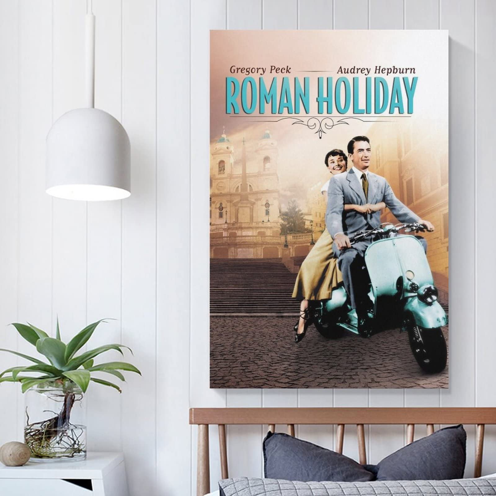 Roman Holiday 映画ポスター 額装済みローマの休日約100cm