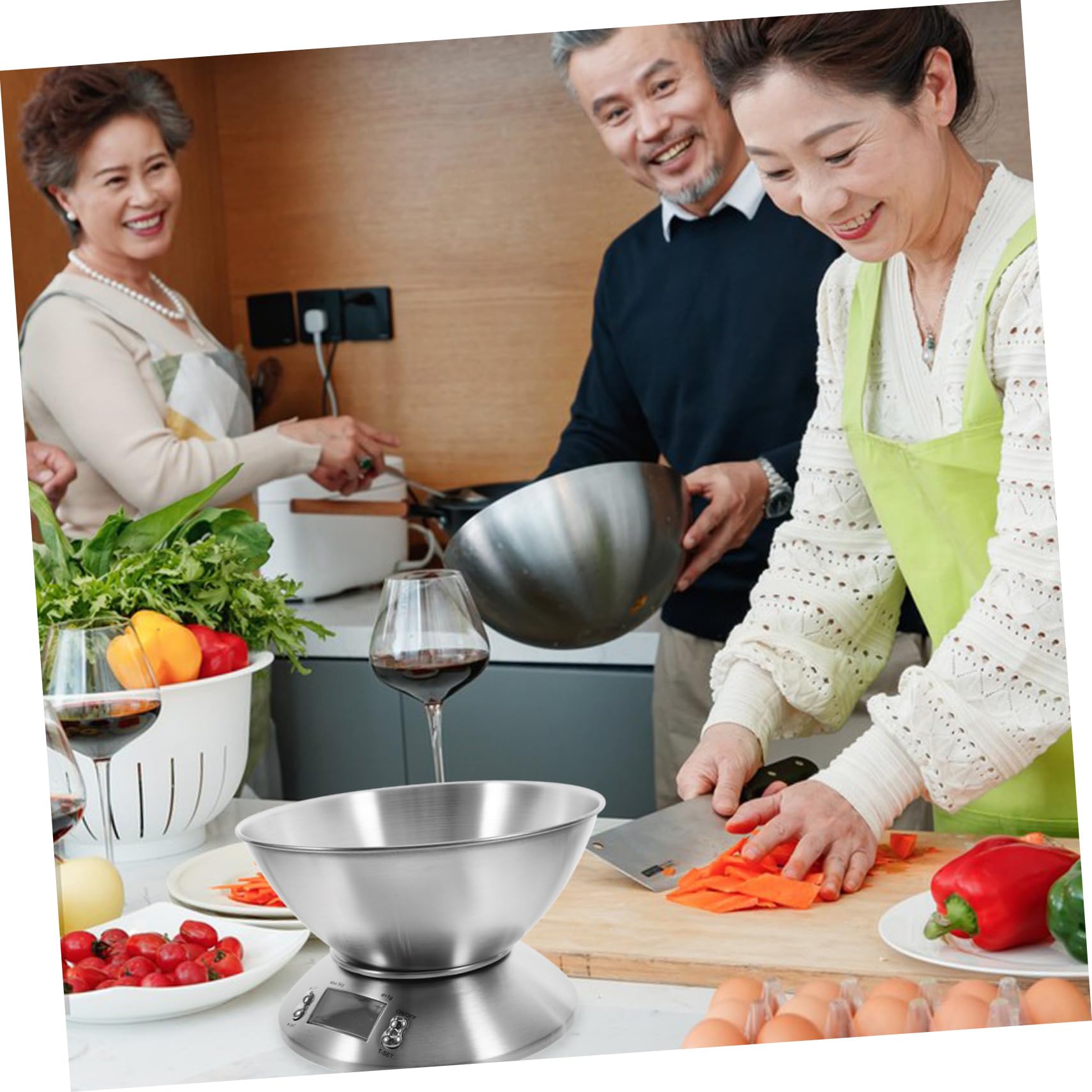 Báscula Digital para Alimentos de Acero Inoxidable 5000g Plata | Preparación y Repostería, Operación Sencilla, Limpieza Fácil, Formato Compacto