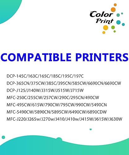 Miniatura 2 de Cartucho de tinta compatible LC61 amarillo de repuesto para Brother LC61XL LC61CL para impresora MFC-495CW MFC-790CW DCP-385CW DCP-J125 DCP-J140W