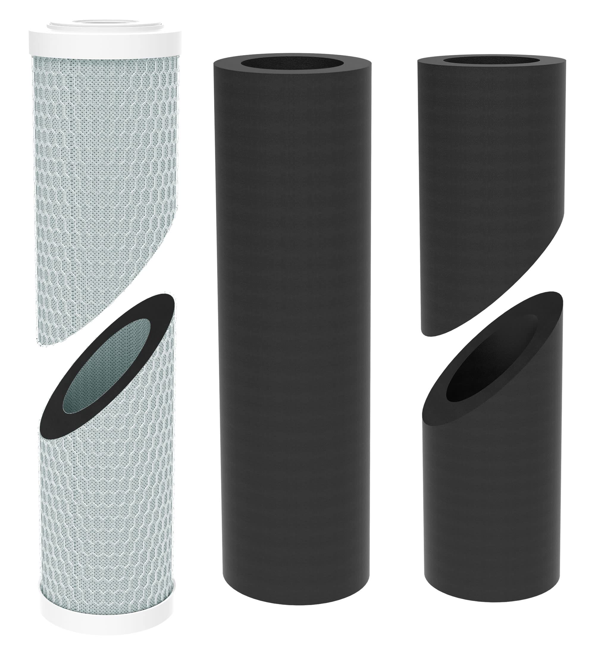 smardy blue Premium CTO-10" 1μm Cartucho de Carbón Activado en Bloque 10 pulgadas, 1 micrón para Osmosis Inversa, Filtro de Agua