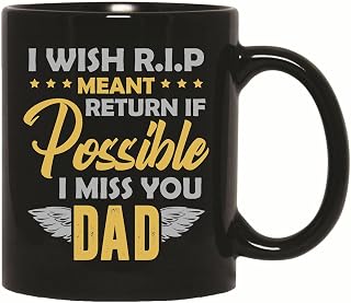 Gift for Dad RIP Return if Possible 11oz 15oz Black Coffee Mug