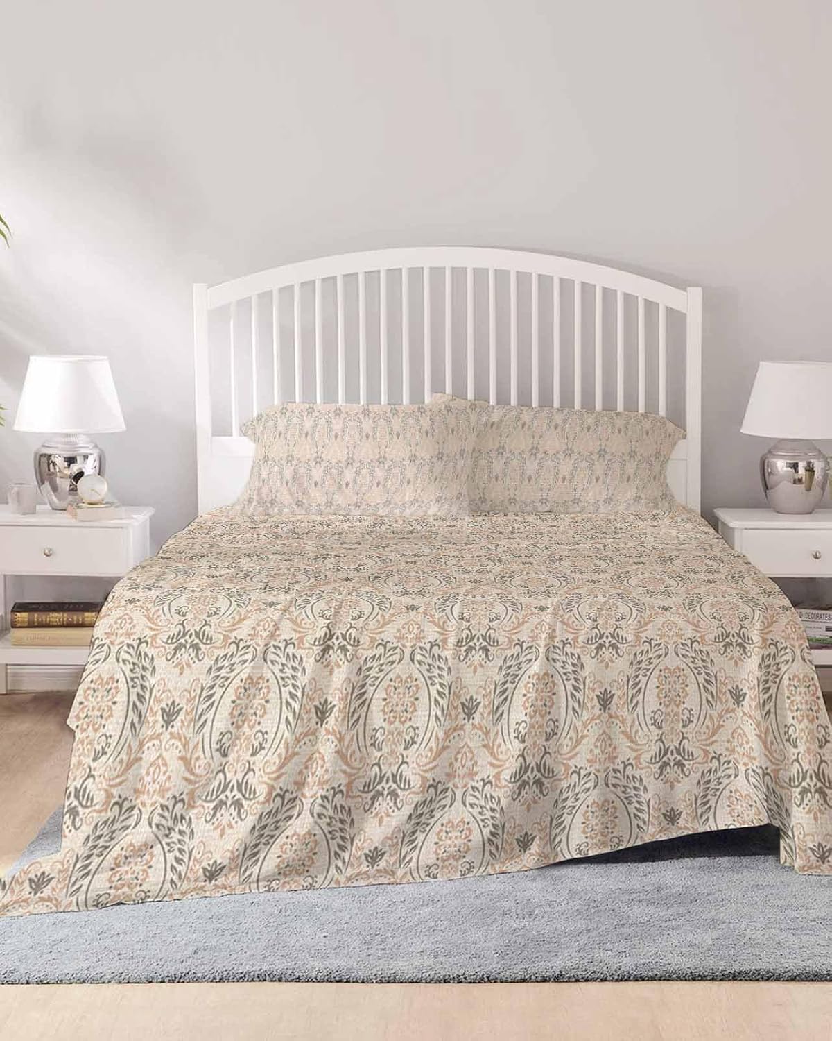 Full Size Sheet Sets Retro MidCenture Baroque Texture