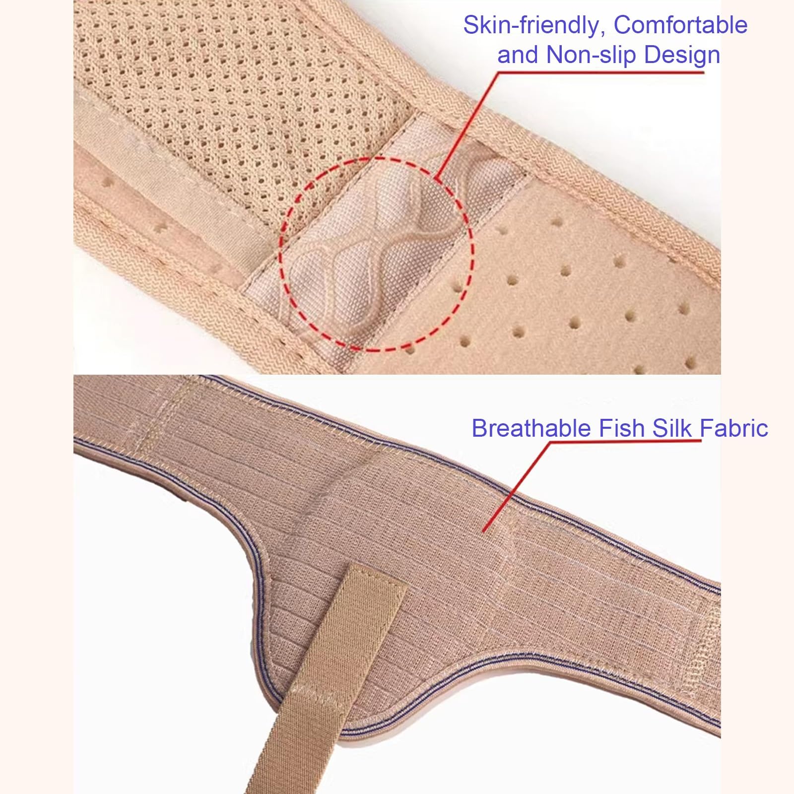 Cintura per Ernia Inguinale per Uomo, Mutande per Ernia Inguinale Uomo e Donna, Tutore Inguine Regolabile per Lato Sinistro o Destro(Gray,Medium)