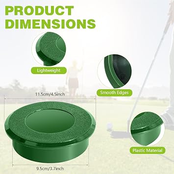 Golf Hole Cup, Golf Hole Cup Cover - Backyard Practice Green Golf Accessory, 4 inches (4 Dong Cups, 4)