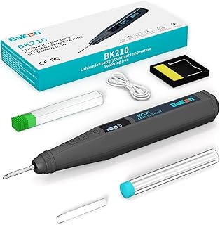 BK210 Cordless Soldering Iron Kit, Rechargeable Solder Iron Pen with C210 Tip (356°F-842°F),Portable Battery Powered Solde...