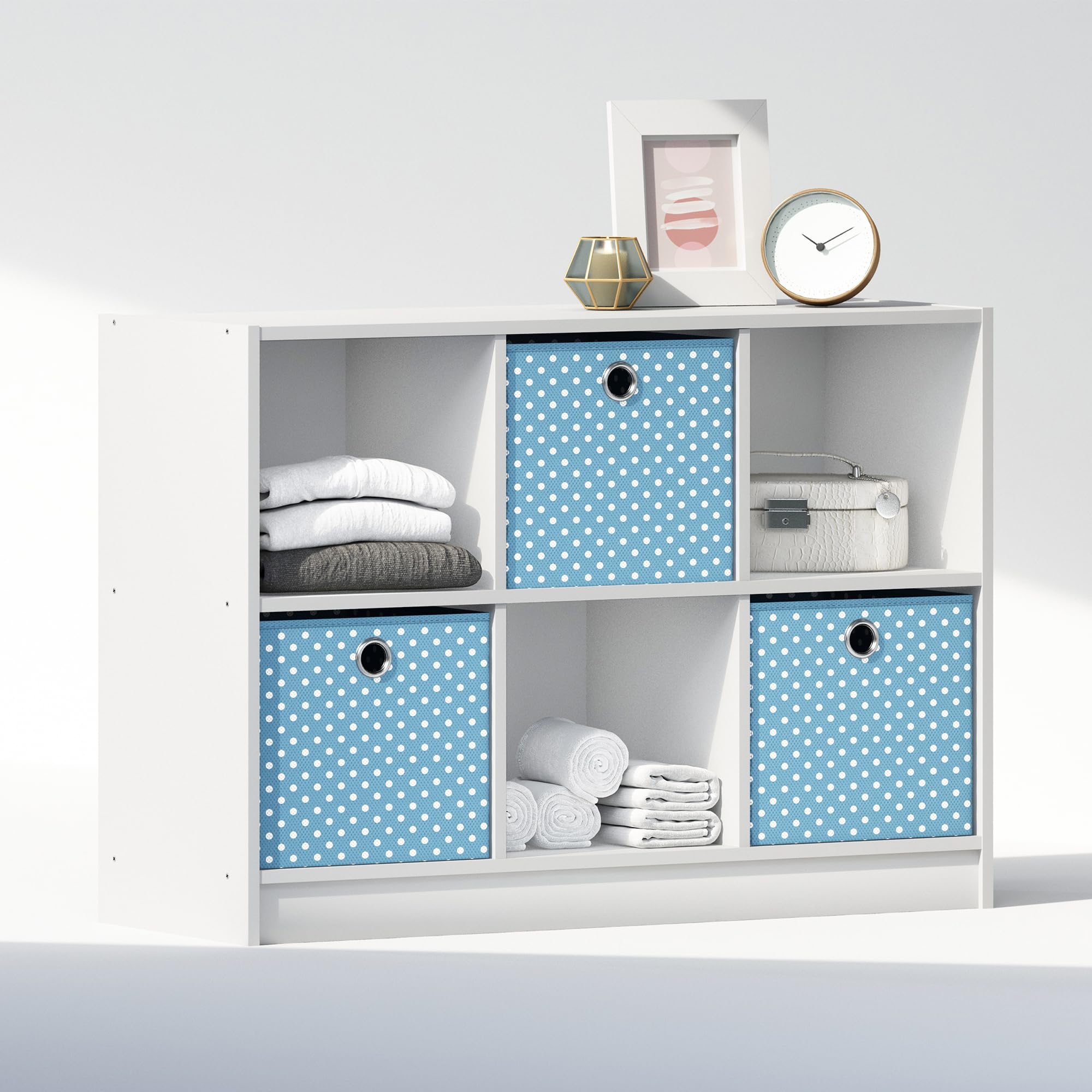 Estante organizador Furinno Cúbico en madera de ingeniería y cajones premium para vestidor