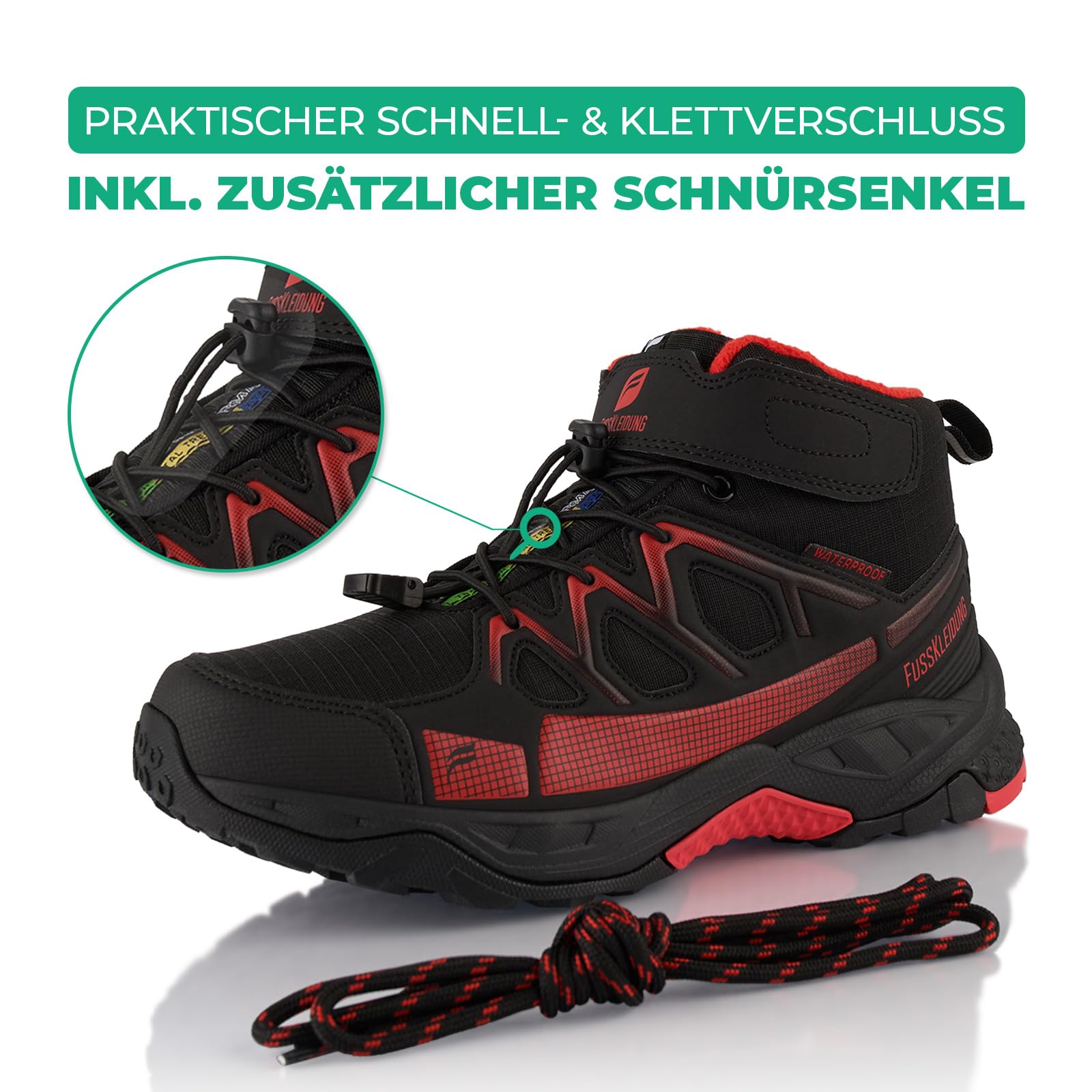 Fusskleidung Damen Herren Winterstiefel Wasserdicht Gefütterte Wanderschuhe
