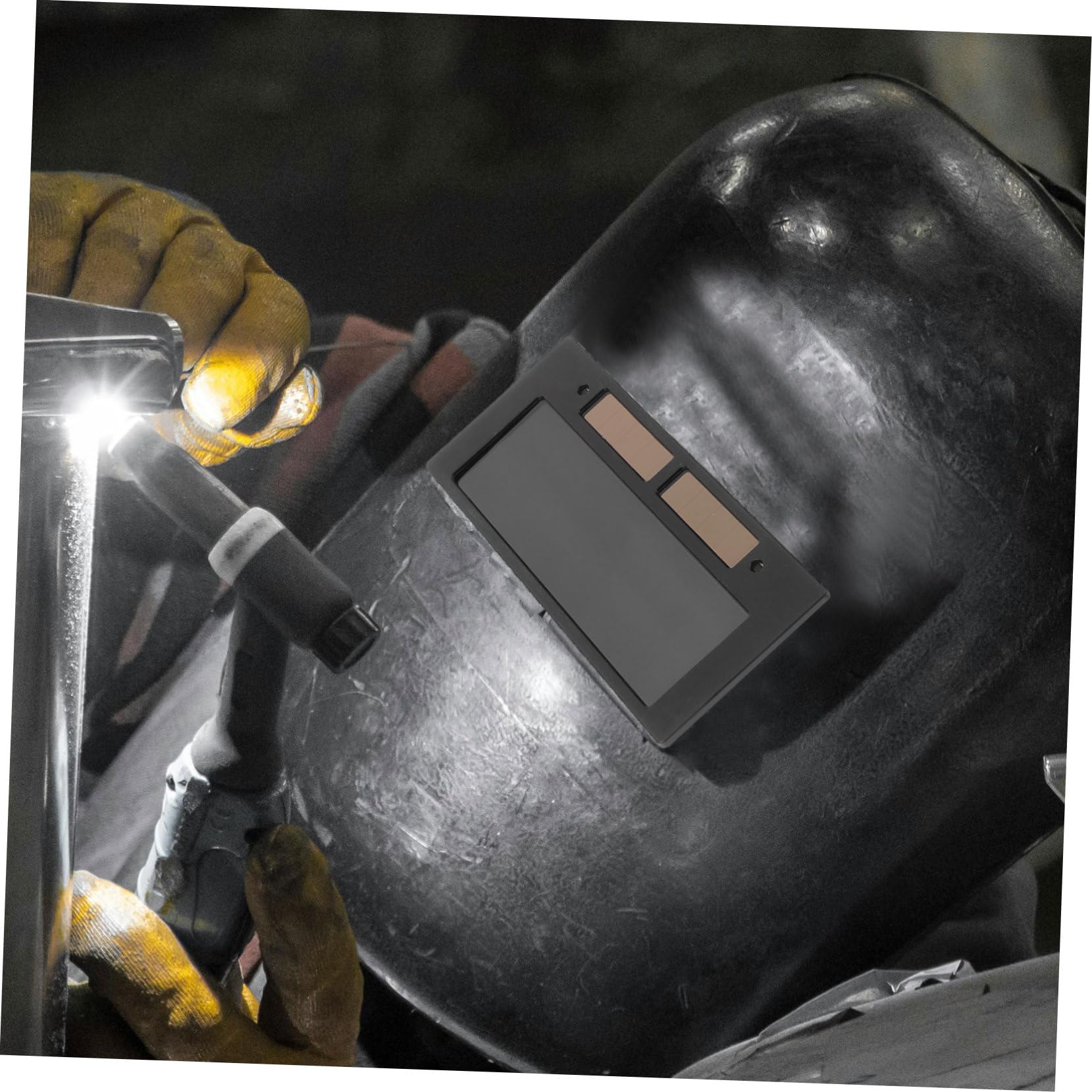 ULTECHNOVO 4pezzi Maschera Di Saldatura Con Lenti Automatiche Dimming Intelligente Per Saldatori Design Leggero e Portatile Vista Alta Definizione Adatta Varie Situazioni Di Saldatura