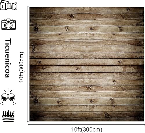 Miniatura 3 de Telones de fondo de madera de 10 x 10 pies para fotografía, tableros de madera desgastados vintage, fondo sin costuras, fondos de fotos de madera