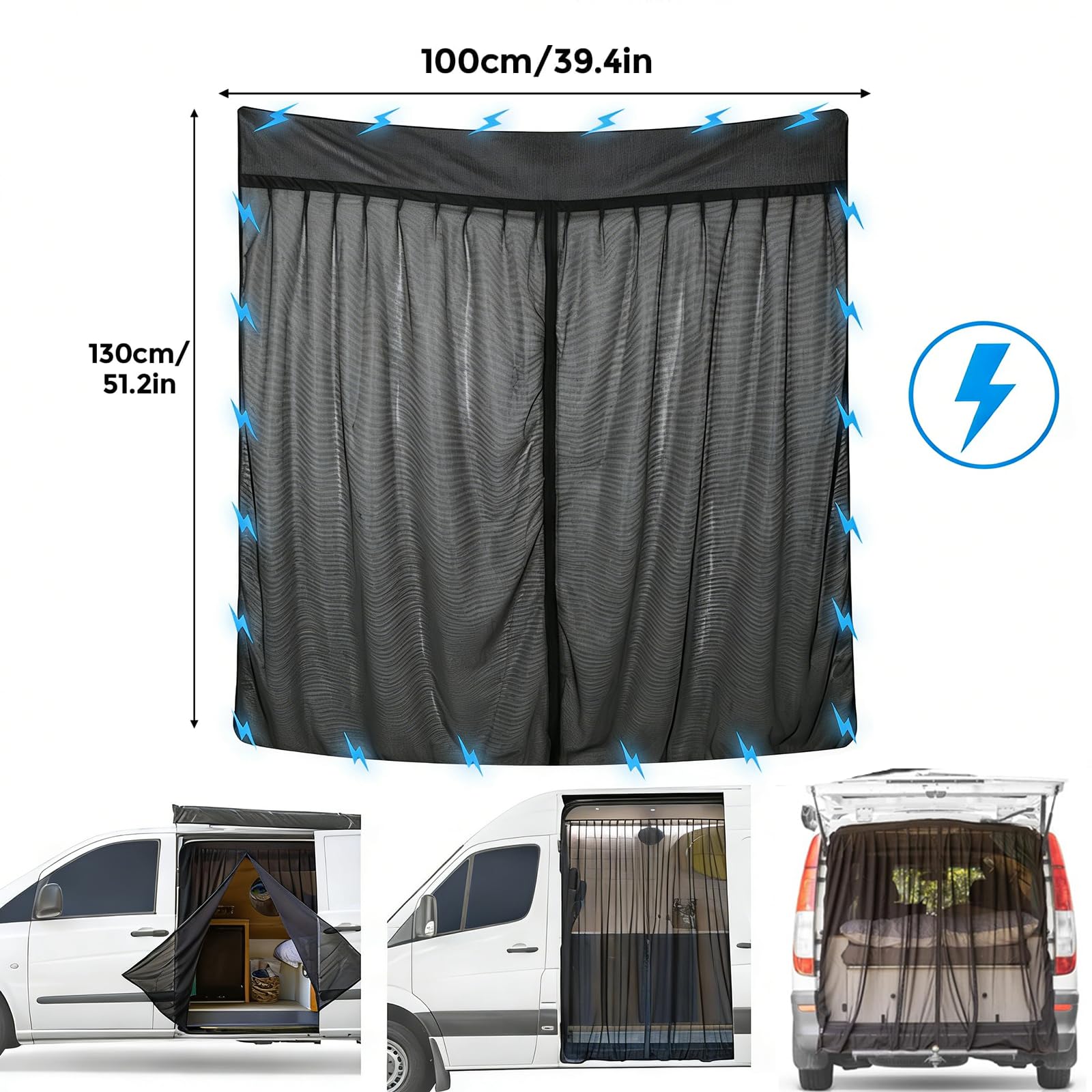 Moustiquaire de porte coulissante de voiture pour Mercedes-Benz V-Class/Viano W638 W639 Vito W447, porte latérale magnétique, protection solaire, moustiquaire anti-moustique, porte latérale