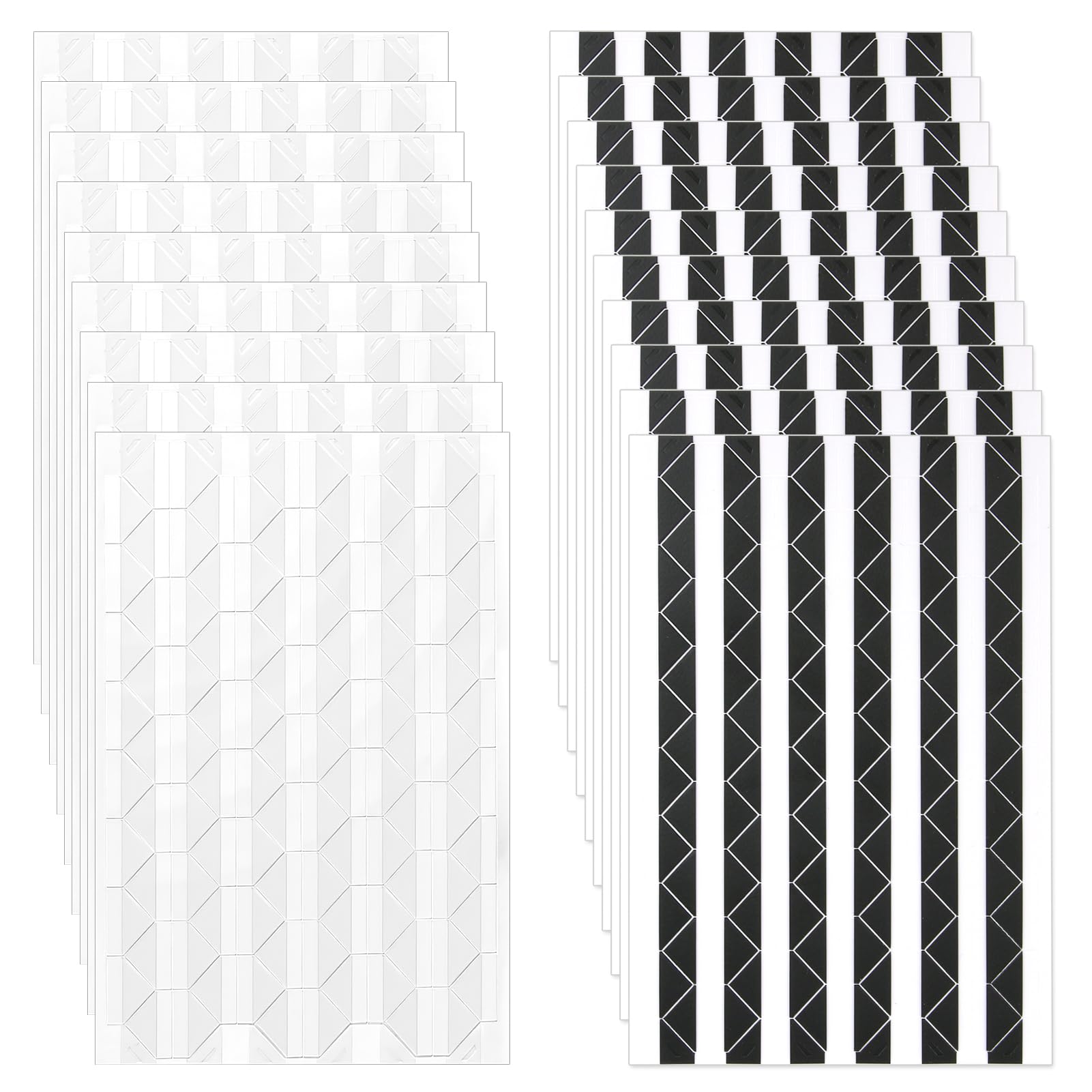20 Sheets Photo Corners for Scrap Book, 2040 Pieces Clear Self Adhesive Photo Stickers Black Matt Picture Corners for Scrapbook DIY Album Edge Stickers Craft Sticking Accessories