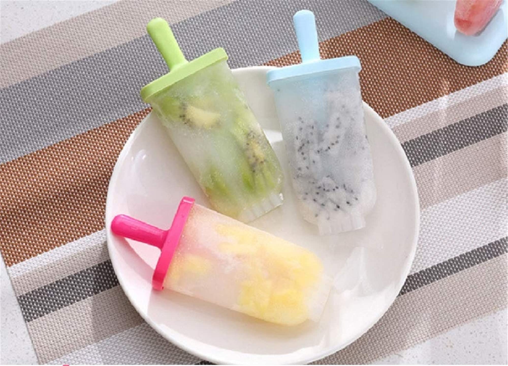 Moule À Glace En Silicone, 2 Pièces Moule À Popsicle, Con 100 Pcs