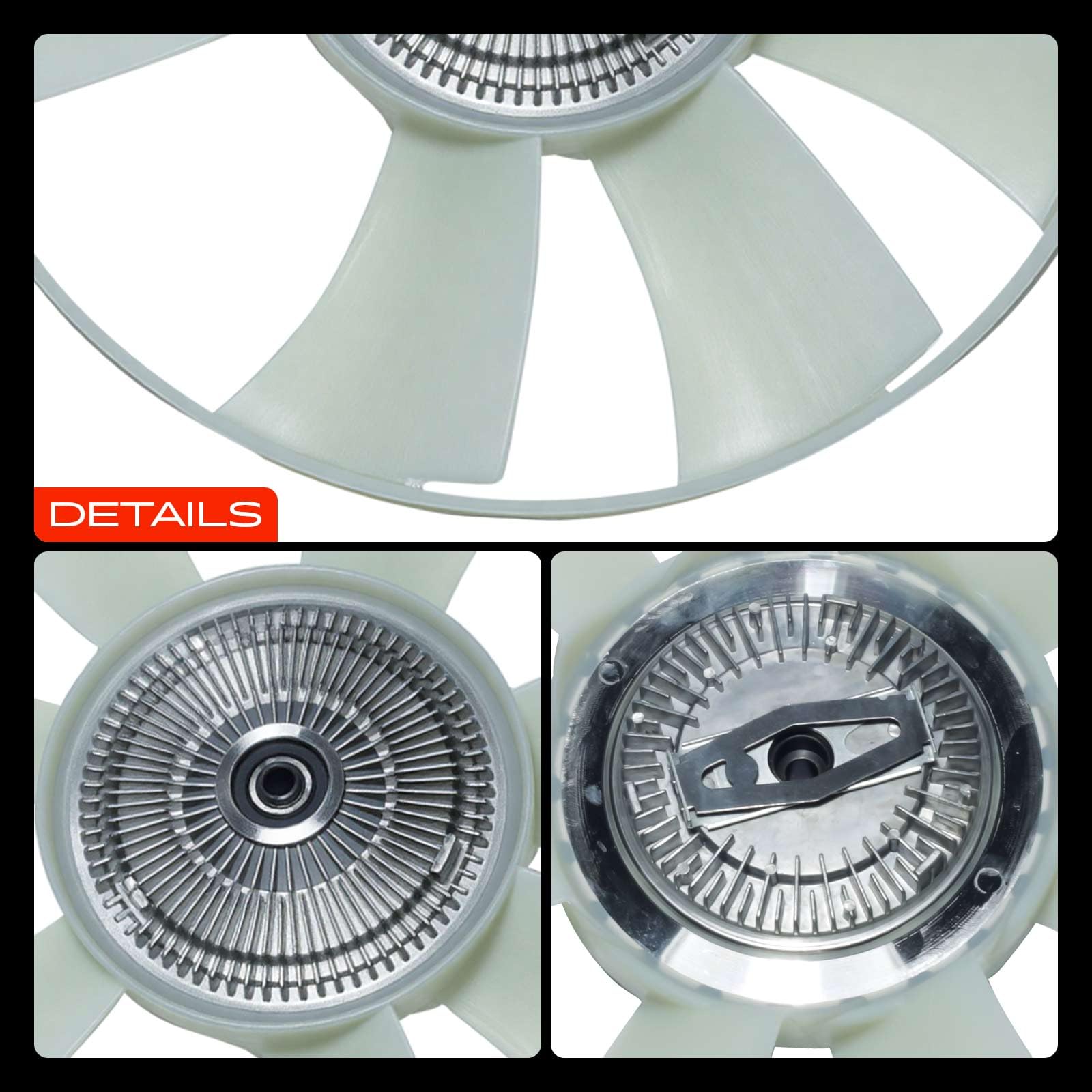 Frankberg Roda del Ventilador del radiador Acoplamiento viscoso Compatible con Sprinter 5-T Plataforma/Chasis B906 Viano W639 Vito Bus W639 Sprinter 3-T Furgoneta B906 2009723