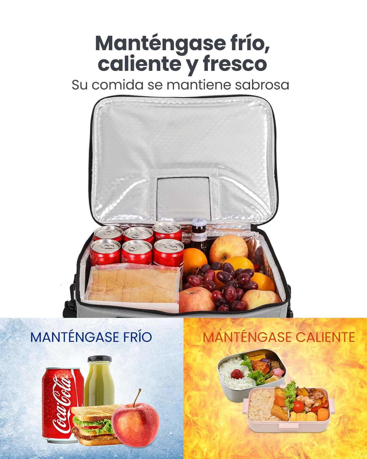 Kollea Bolsa Cool - 30 litros - Caja Frigorífica - Bolsa Aislada para Mantener Caliente y Frío, Impermeable, con Asas para Llevar, Varios Bolsillos - Ideal para Viajes, Acampada, Picnics, Barbacoas