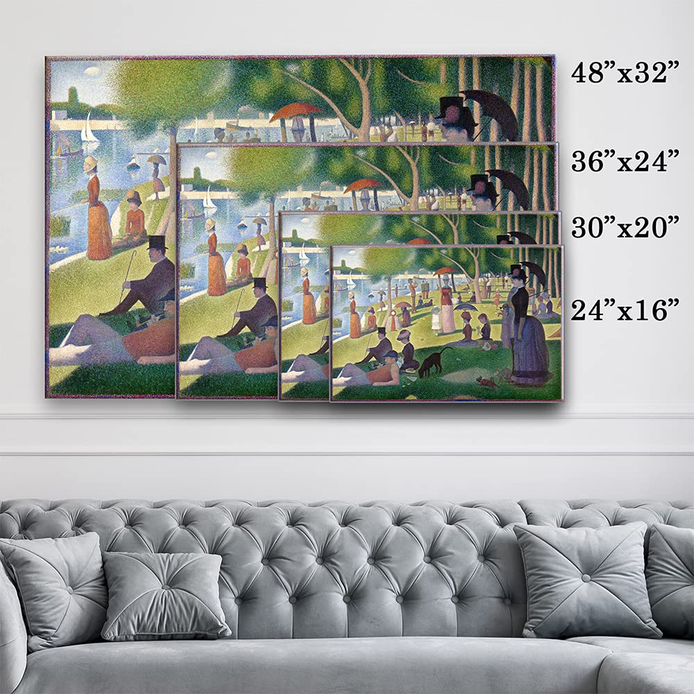 スーラ、La Grande Jatte,.希少な額装用画集より、版上サイン スーラ、La Grande Jatte,.希少な額装用画集より、版上サイン Framed