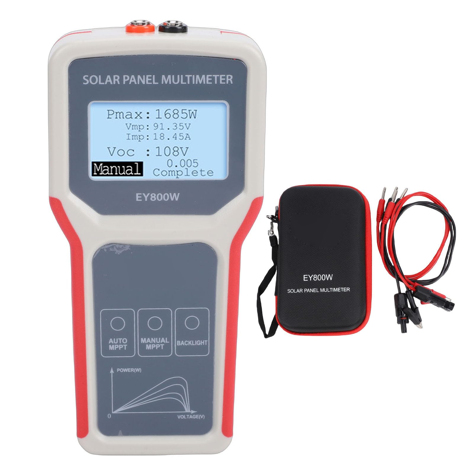 Solar Panel Tester LCD Display Photovoltaik Multimeter PV MPPT Messgerät 5-800W 12-60V 0-35A