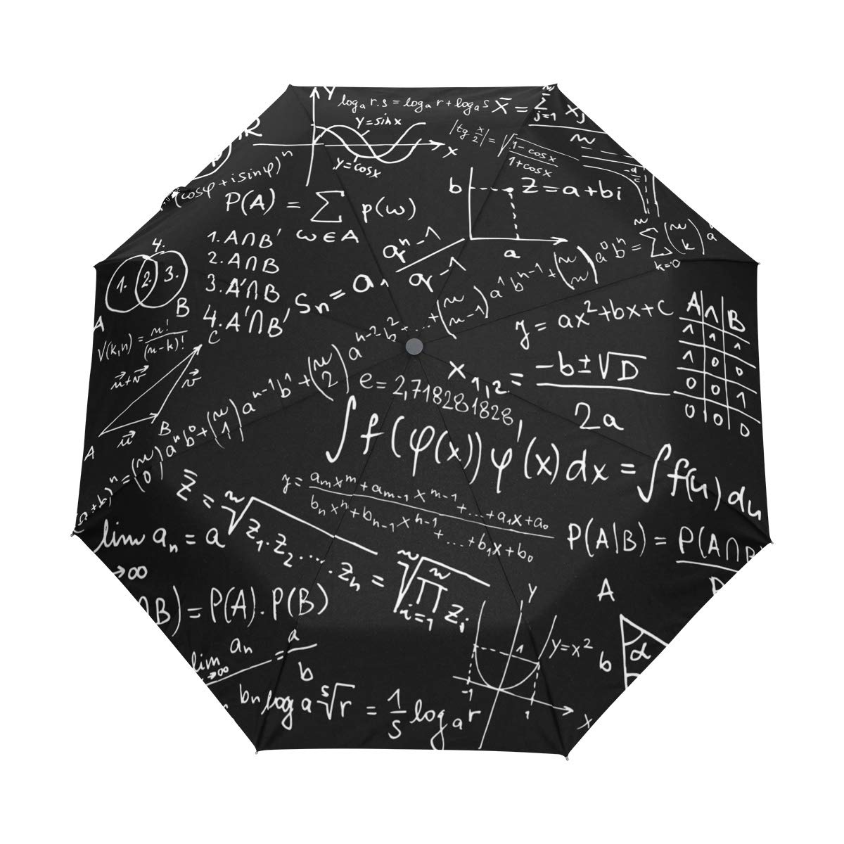 Paraguas de viaje con fórmulas de física para lluvias en la playa y ciudad 8