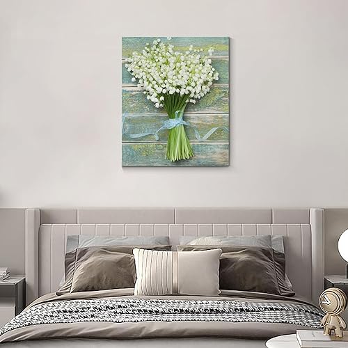 Miniatura 7 de susiyo Lienzo decorativo para pared, 20 x 24 pulgadas, pintura para decoración de pared, ramo de flores, lirio del valle