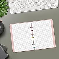 Vista 7 de A5 TUL Papel de recambio cuadriculado con sistema de discos, papel cuadriculado con sistema de 8 discos, 100 hojas/200 páginas, papel cuadriculado