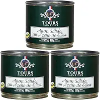 Kit 3X: Atum Sólido em Azeite de Oliva Tours 255g