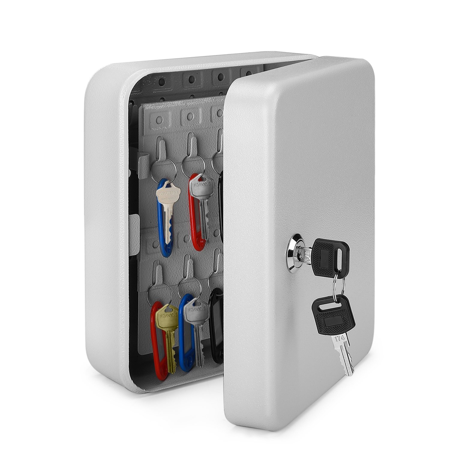 Flexzion Key Key Lock Box Wall Mount with 40 Key Holder