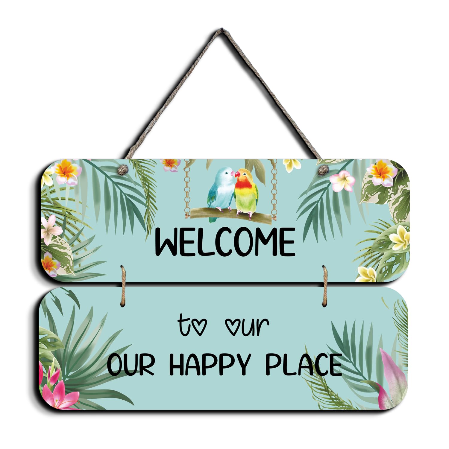 Chalk My Theme NEW LAUNCH Welcome To Our Happy Place Wooden Wall Art Wood Print For Home Décor-Pinewood- (B0CBW4X7YJ) Amazon Price History, Amazon Price Tracker