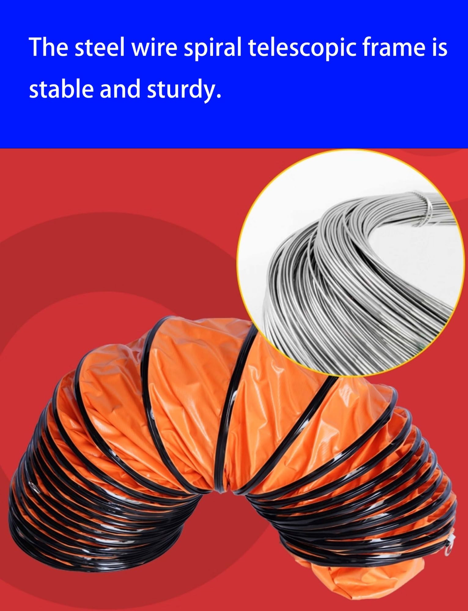 Kit di ventilazione in PVC resistente, 10 m, tubo flessibile ignifugo per grandi ventilatori, scarico soffitta, flusso d'aria della serra