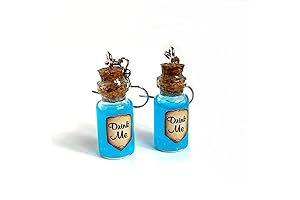 Drink Me Bottle Earrings with Titanium Ear Wires: A Surreal Charm Inspired...