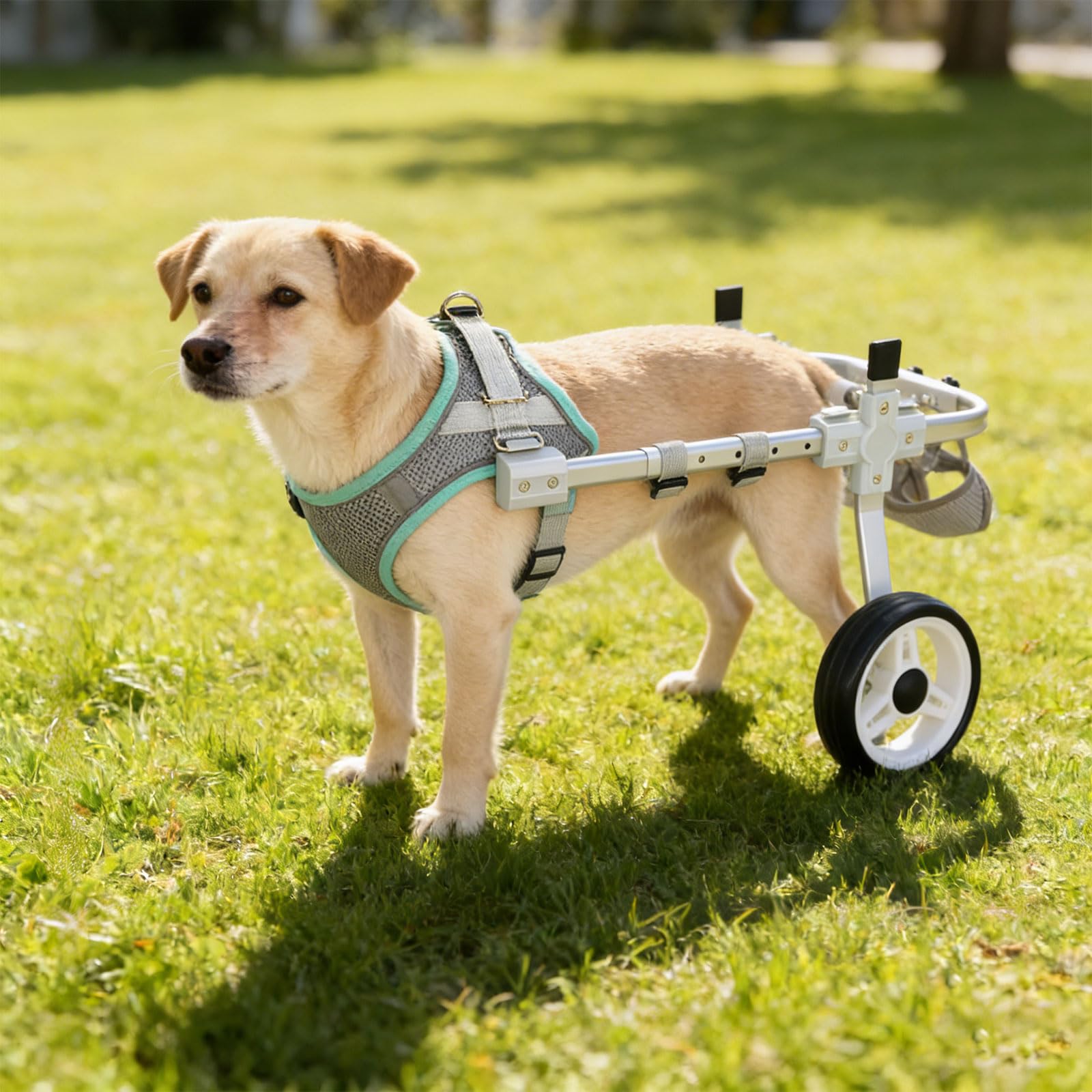 Ayudante de aleación de metal para animales, ayuda a las patas traseras, bueno para actividades en interiores y exteriores, ayuda portátil para la movilidad de mascotas