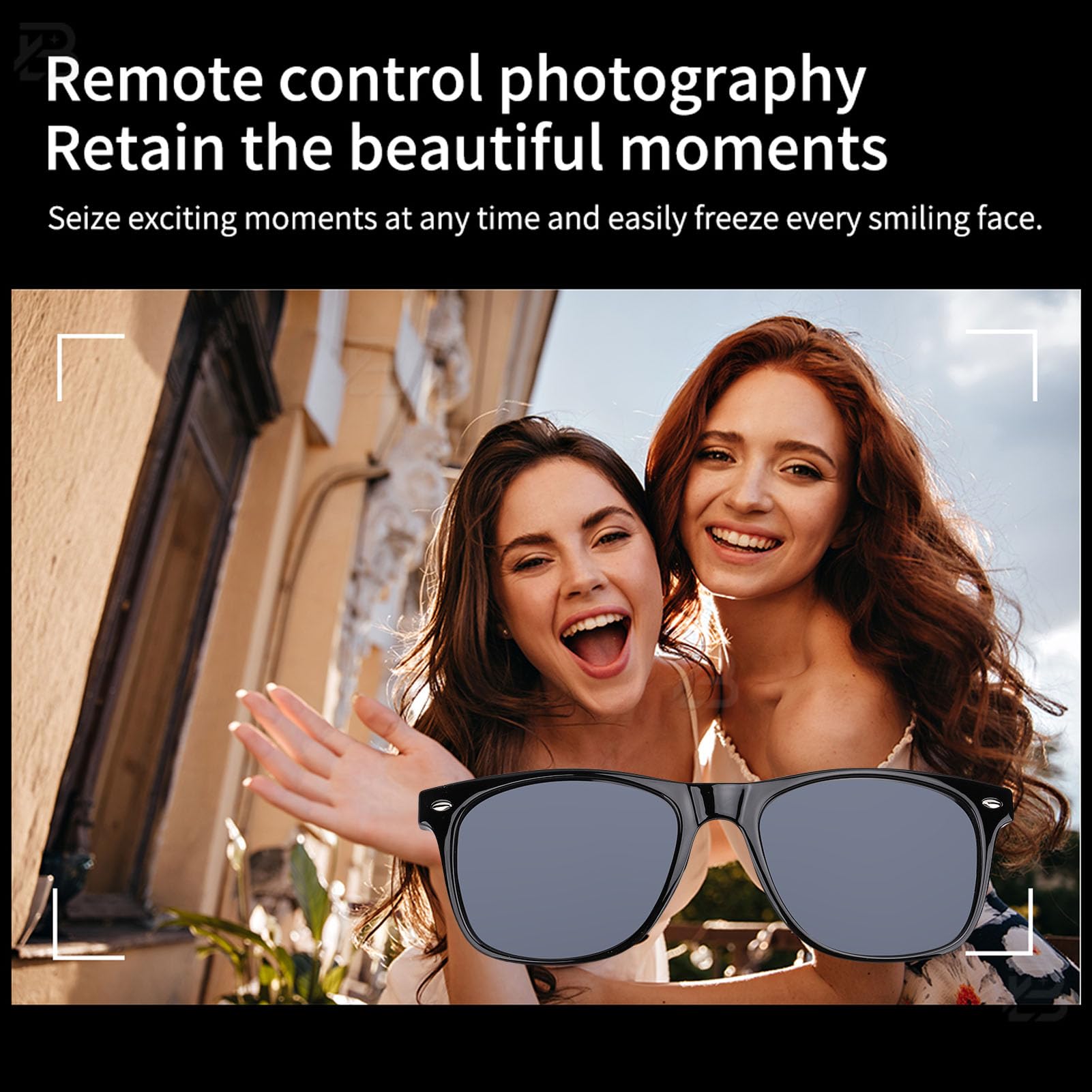 AI Smart Glasses 144 Lingue Traduzione in Tempo Reale, Occhiali da Sole Bluetooth 5.4 con Controllo Touch, IP65 Acqua Integrata in Microfono/Altoparlante, per Viaggi (cornice