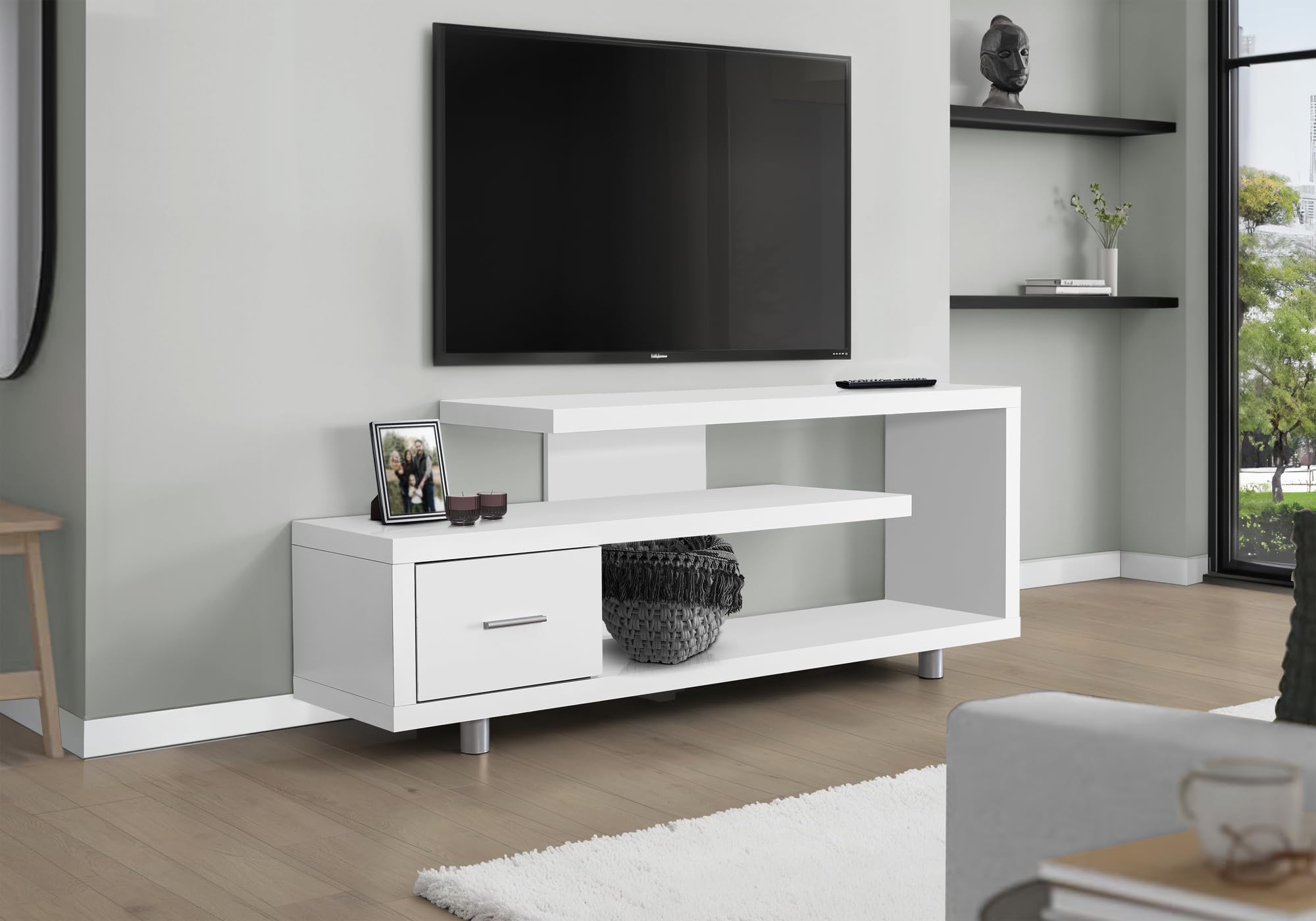 Amazon.com: Monarch Specialties TV Stand with 1 Drawer, 60