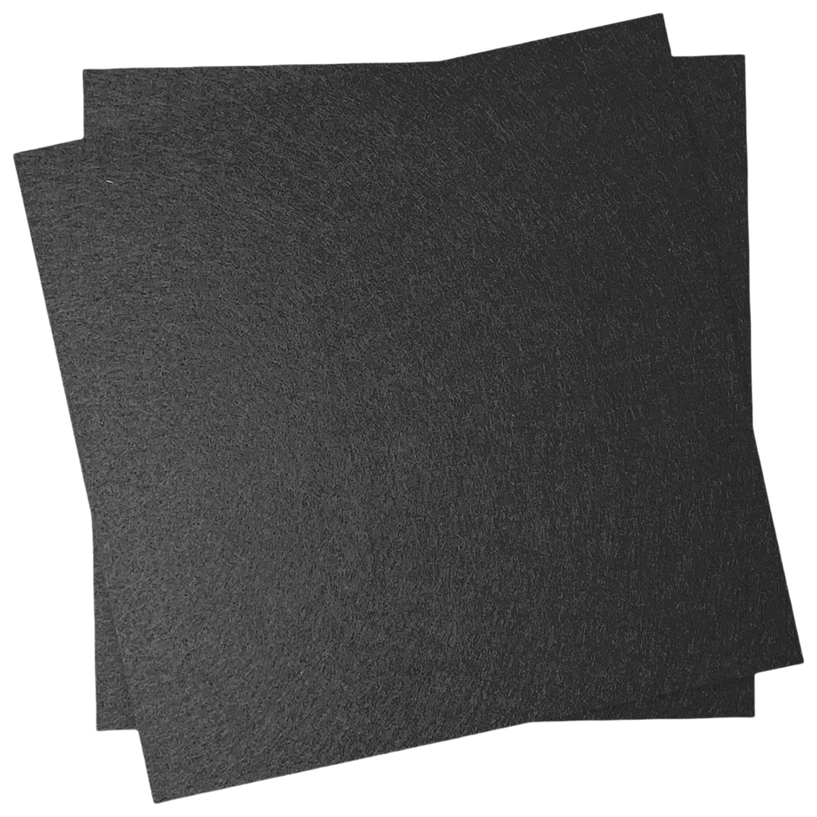 YHOLSDAS 12" x 12" Felt Fabric Sheets for Crafts, 1mm Thick, Squares Felt Paper for Sewing Craft, Non-Woven Felt Fabric for Sewing Patchwork Material, 2pcs (Black)