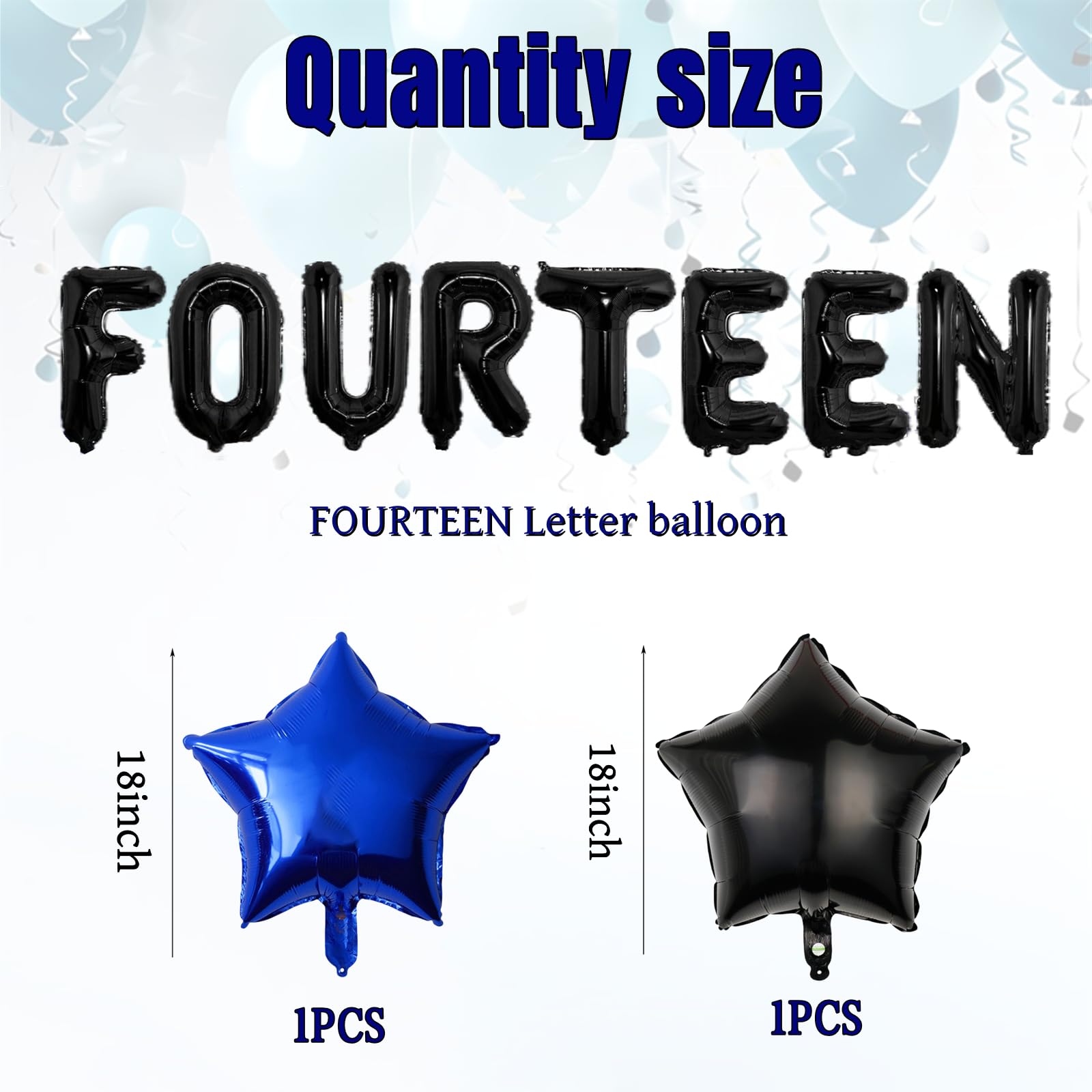 HCRXVV Gamer Decoratie 12e verjaardag jongen 12e jaar videospel verjaardagsdecoratie, blauwe ballonnen set met zwarte gamecontroller ballonnen voor 12e gamers, kinderverjaardagsdecoratie