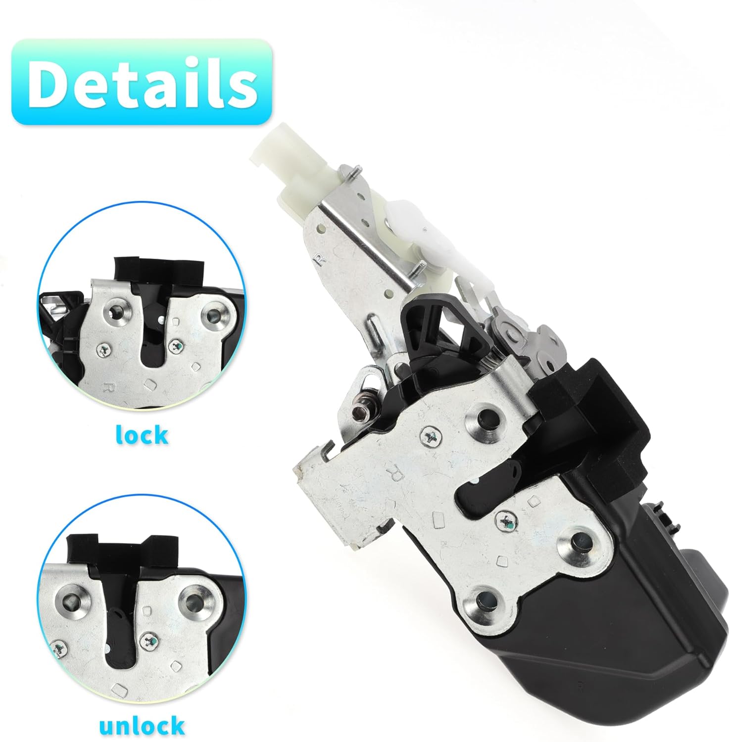 X AUTOHAUX Replacement Front Right Passenger Side Power Door Lock Actuator Motor for Dodge Challenger 2008-2010 Door Latch Actuator Assembly Replace Black