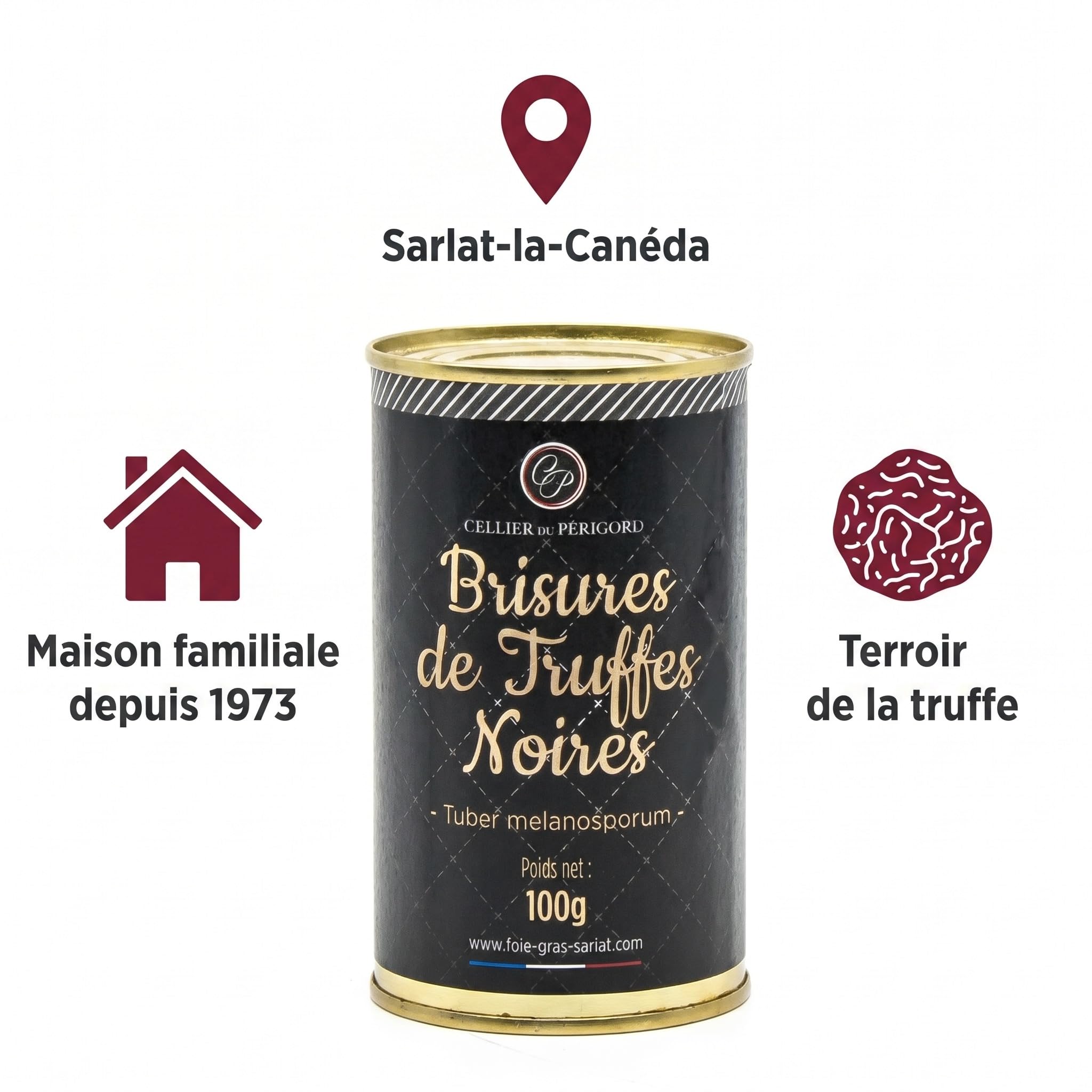 Brisures de Truffes Noires (Tuber Melanosporum) 100g